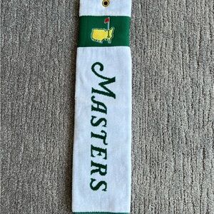 Masters Golf Towel with Green and Yellow Logo